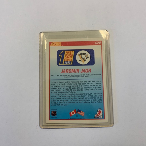 Pair of Jaromir Jagr Rookie Cards - Picture 2 of 3